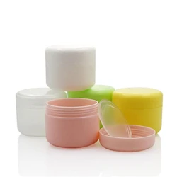 10PCS Refillable Bottles Plastic Empty Makeup Jar Pot Travel Face Cream/Lotion/Cosmetic Container 5 Colors