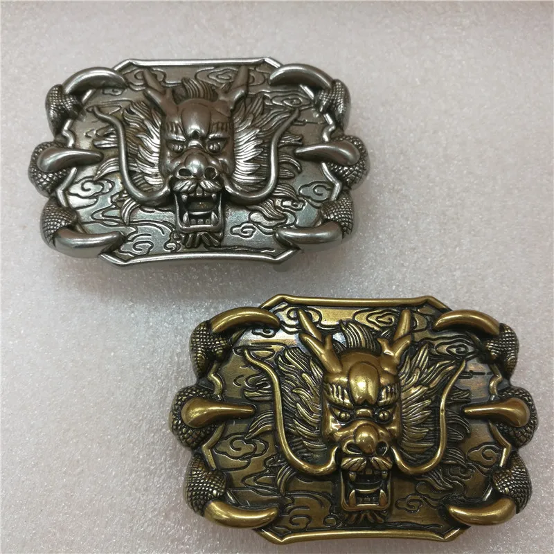 Suitable for 3.5-3 .8 cm wide belt, single belt buckle smooth buckle 3D lion pattern zinc alloy smooth buckle