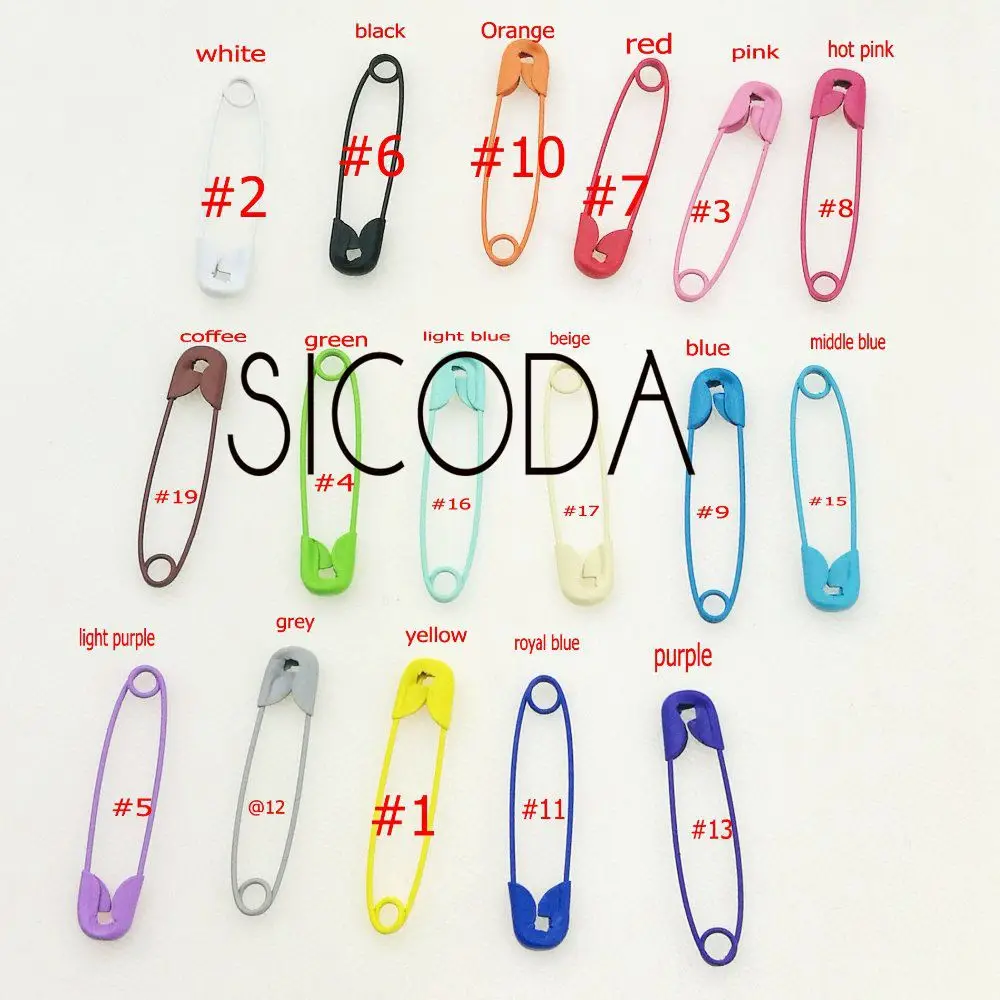 SICODA 100pcs 30mm DIY sewing Candy Color Safety Pins Findings Secure Clips For Baby Care Shower Cloth Diaper Pins Brooch Holder