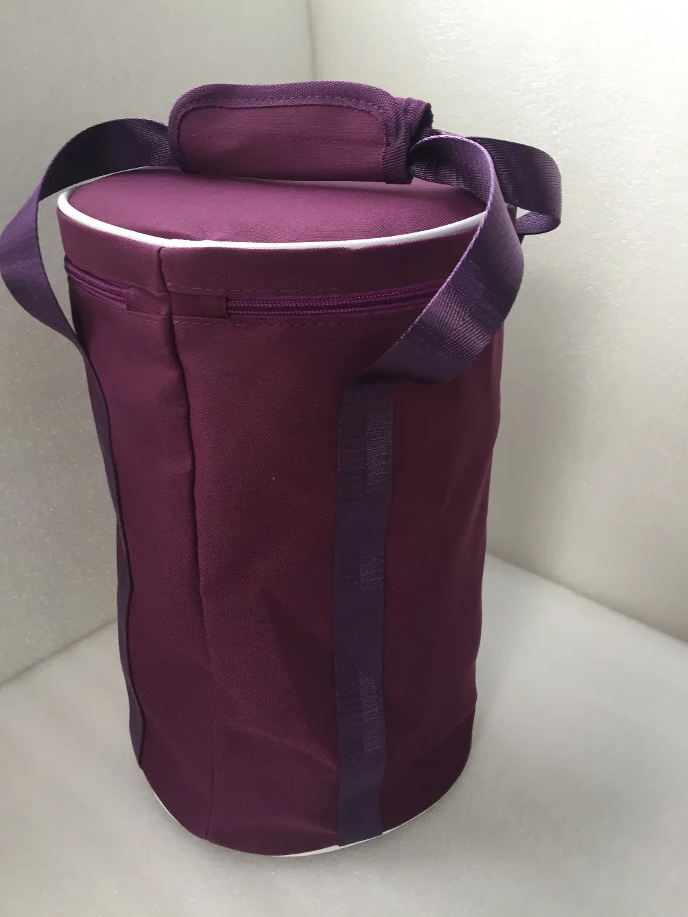 Purple color padded cloth handbag for holding Crystal Singing Bowl size 6.5 inch, high bag with high grade movable lining