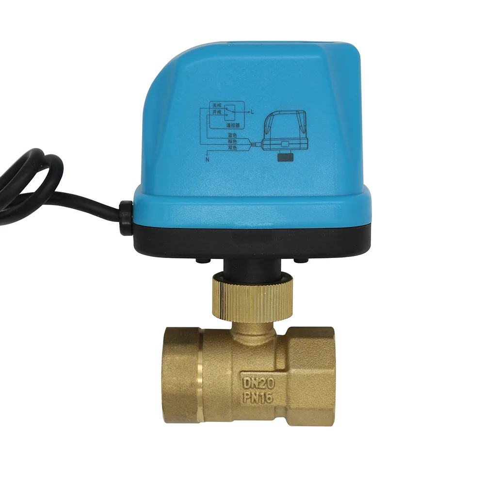 

motorized ball valve Three wire one way control normally closed electrical valve 24v DN15-DN50