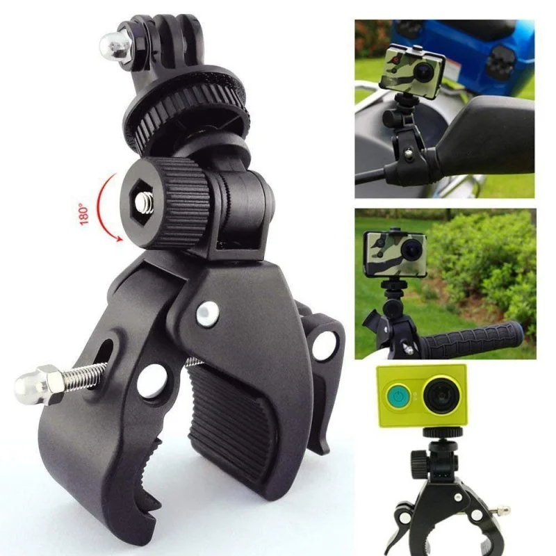 1PC High Quality 1/4 Camera DV DSLR Bike Bicycle Handlebar Clamp Bracket Tripod Mount Screw Clip Tripods for Gopro Hero7 6 5 4 3