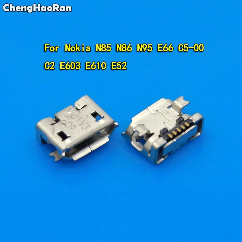 

ChengHaoRan For Nokia N85 N86 N95 E66 C5-00 C2 E603 E610 E52 Micro USB Jack Charging Port,Micro USB Plug Socket Connector