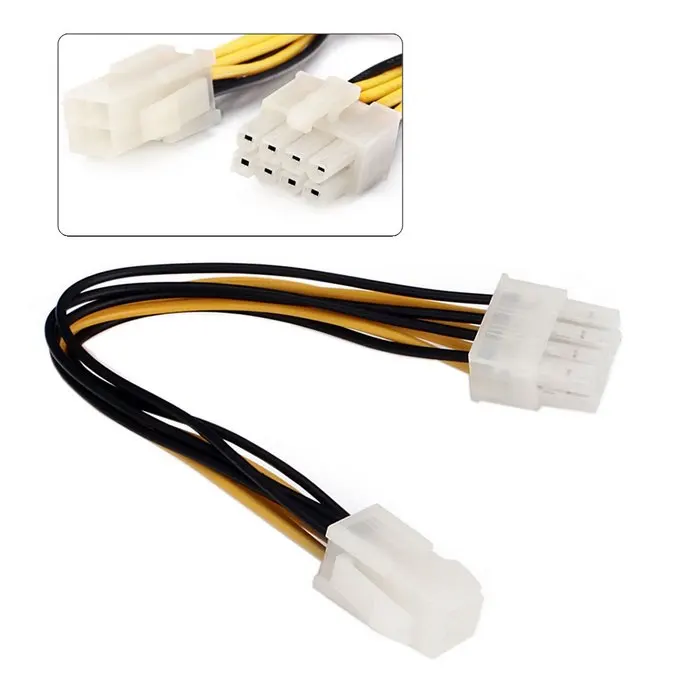 4Pin to 8 Pin EPS 12V ATX Motherboard Power Supply Adapter Converter Cable 15cm