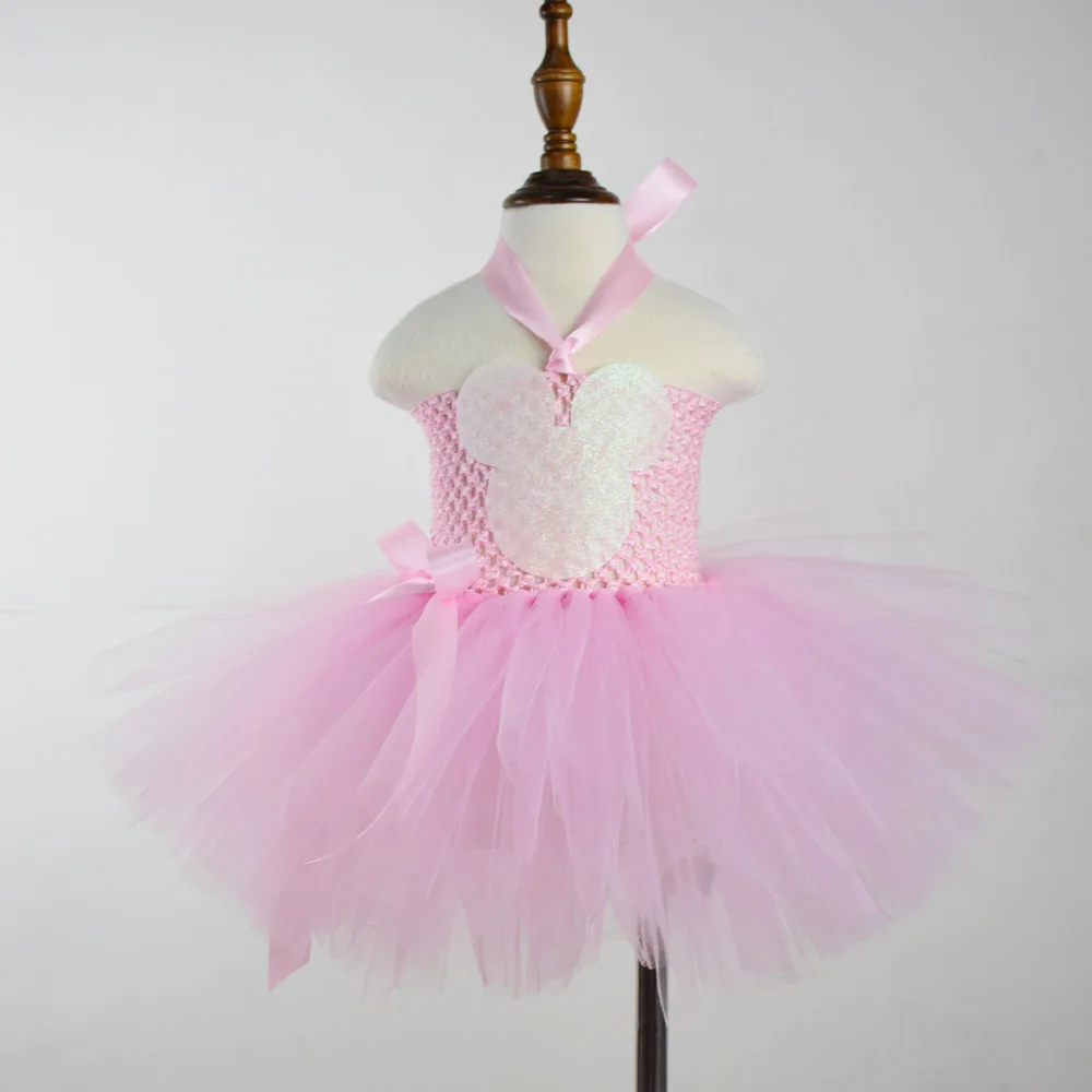 

Pink Mini Mouse Inspired TUTU Dress Baby Girl 1st Birthday Party Dress Photo Props Costume Newborn Infant Tutu