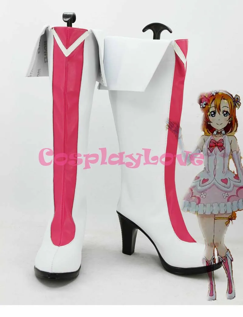 Newest Custom Made Japanese Anime Lovelive! Kousaka Honoka Theater Cosplay Shoes Boots For Halloween Christmas