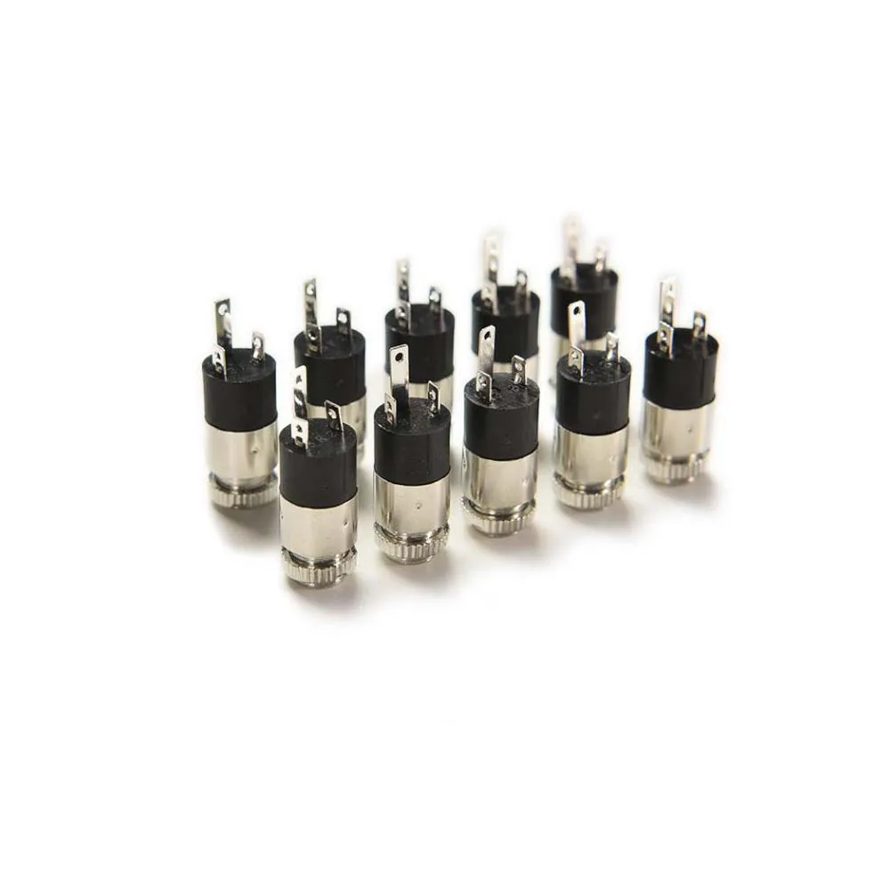 10pcs PJ-392 3Pin 3.5mm Stereo Headphone Audio Video Jack Socket Plug With Nut s252