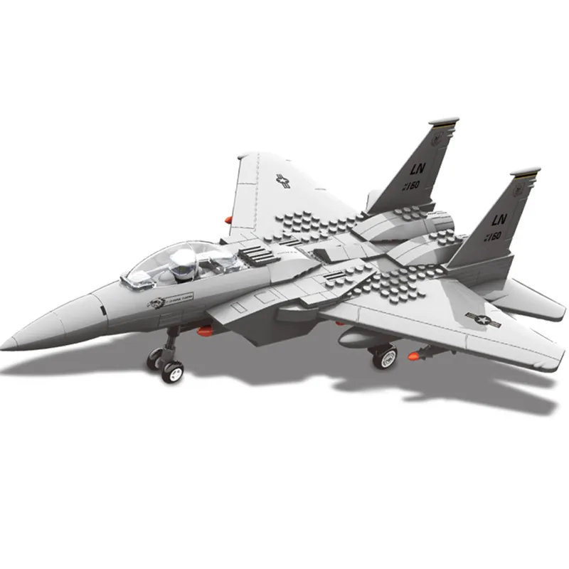 

Wange Jx005 Military F15 Eagle Fighter 1:48 Building Blocks Brick Toy