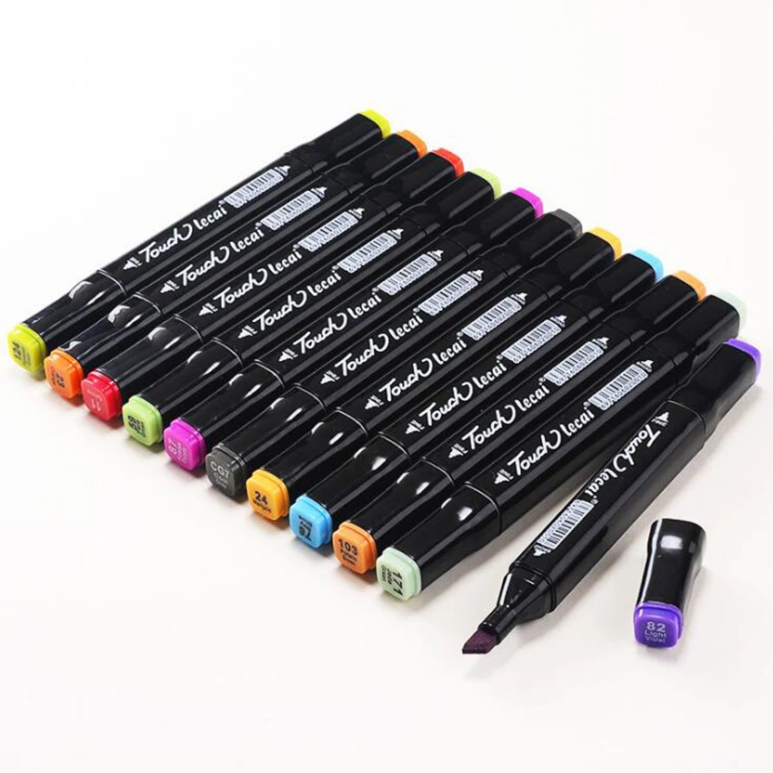 30/40/60 Colors Graphic Marker Pen Set Professional Sketch Art Markers Double Headed Color Art Pens Paiting Pen with 4/5 Gifts