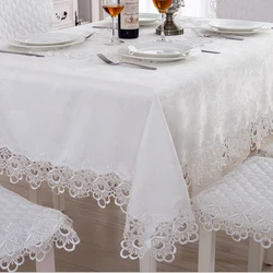 SHSEJA-European Classical Tablecloths, Water Soluble Lace Tablecloths for Restaurant, Wedding Party Decoration