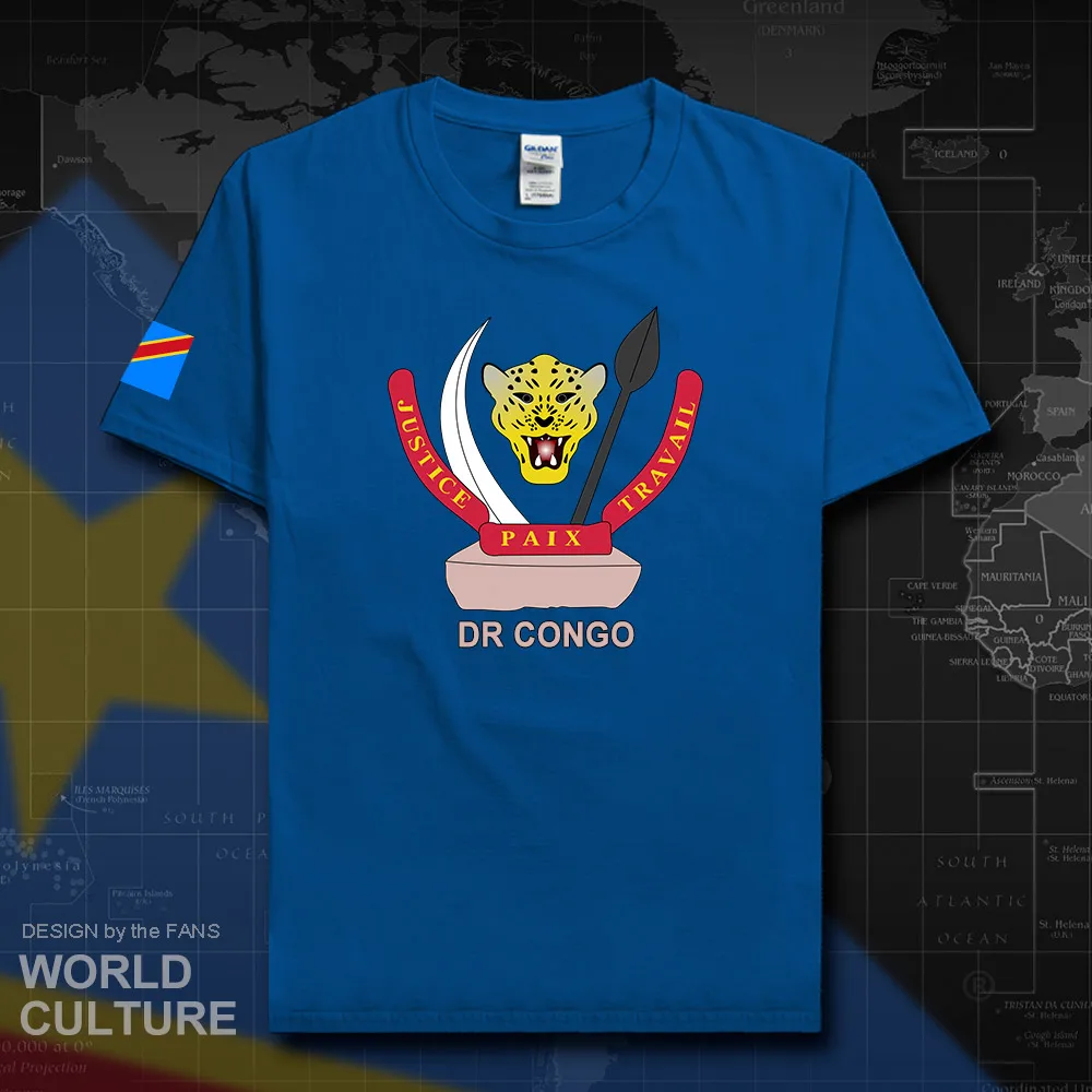 DR Congo men t shirts 2018 jerseys nation team cotton t-shirt gyms clothing country tops COD DRC DROC Congo-Kinsha Congolese 20