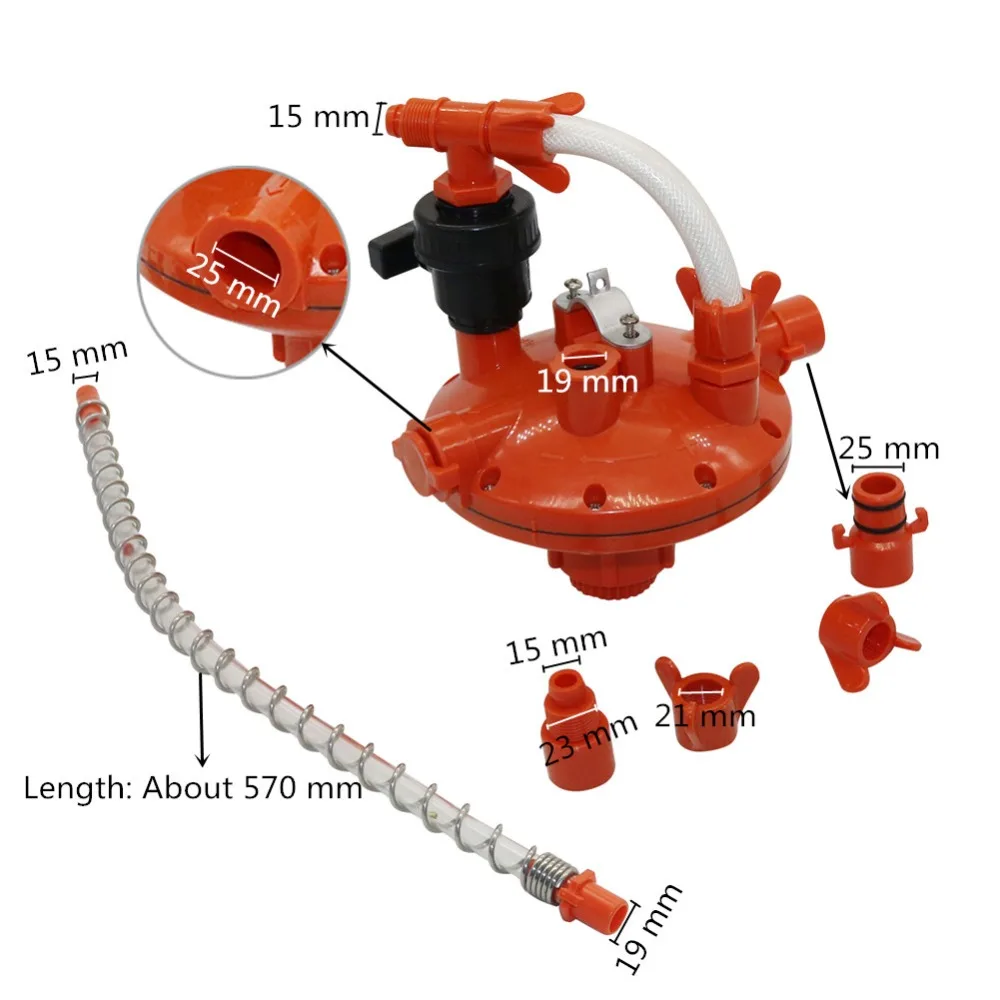 1Set Poultry Farm Farming Water Pressure Regulator Chicken Drinker Chicken House Quail Drinker Waterline Decompression Equipment