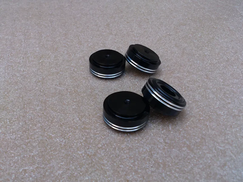 black Diameter 30mm height 13mm All aluminum Solid audio amplifier feet Shock pad foot