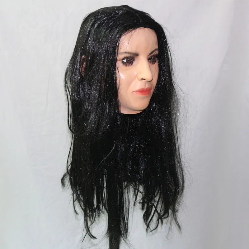 Realistic Human Face Mask Cosplay Masquerade Female Mask for crossdresser transgender