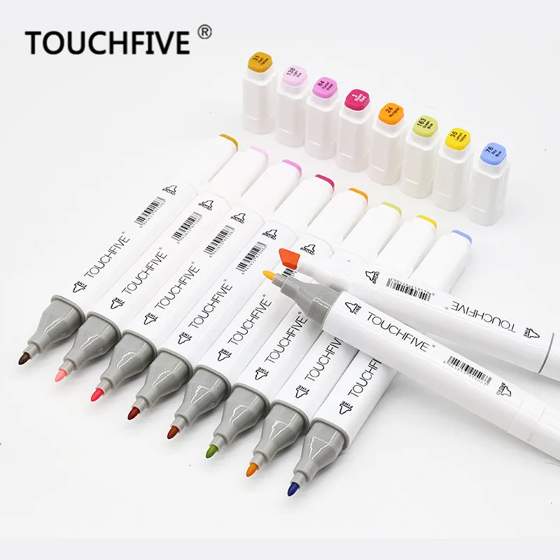 TOUCHFIVE Optional color matching Art Markers Brush Pen Sketch Alcohol Based Markers Dual Head Manga Drawing Pens Art Supplies