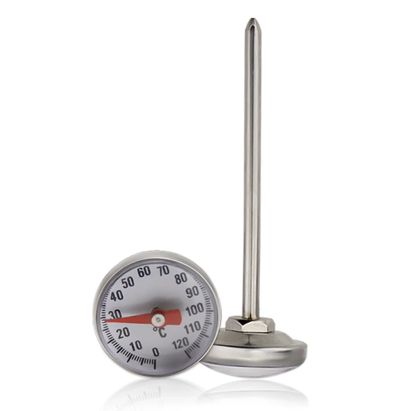 Classic Instant Read Pocket Thermometer Clearly Large Dial & Fast Sensor Precision Stainless Steel Home Brewing Thermometer