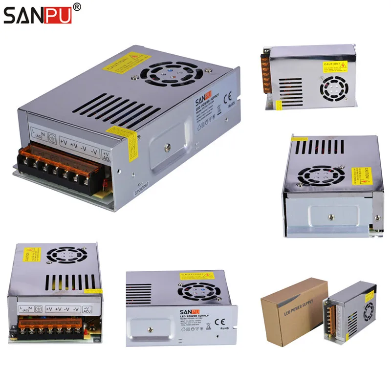 SANPU LED Switching Power Supplies 24V 250W 10A Drivers 220V 230V AC DC Lighting Transformers Full Container Load Wholesale