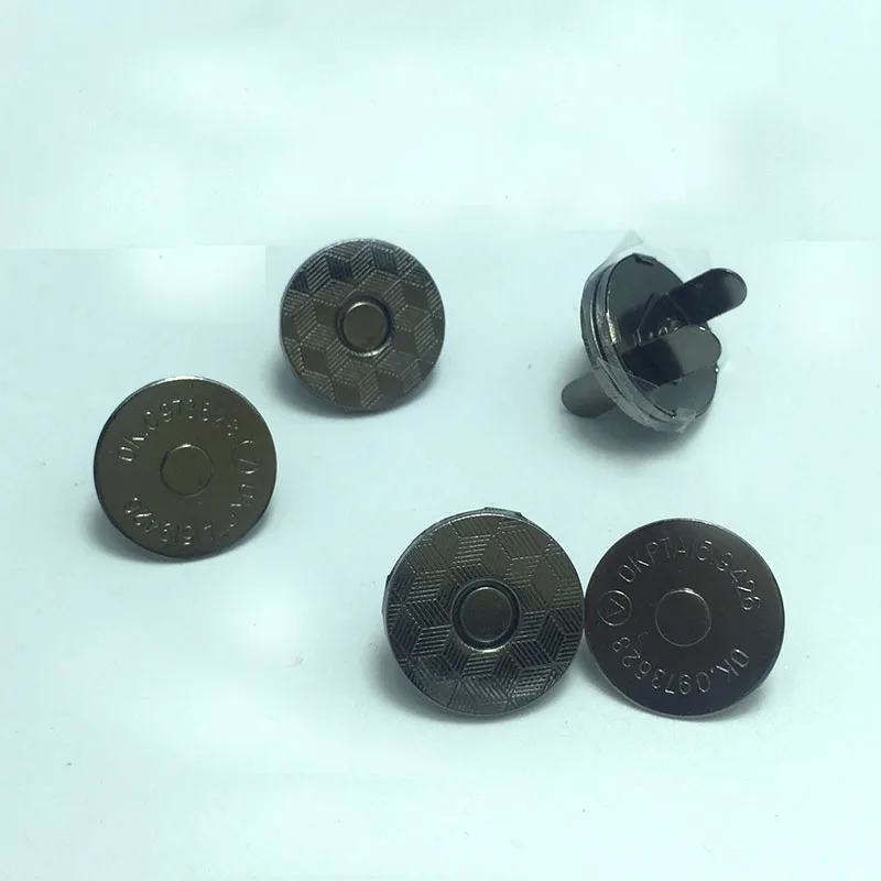 

200 Sets - 14 mm Gunmetal Magnetic Button Snap Closure