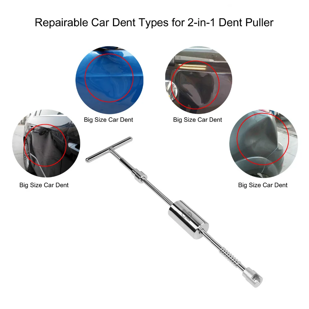 All Metal PDR Car Dent Puller Dent Remover Repair Tool Dents Puller Straightener Paintless Dent Remover Kits Household Tools Set