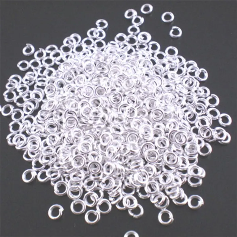 DoreenBeads 4000 قطعة الفضة اللون الانتقال المفتوحة حلقة 3 مللي متر ضياء. (B01709) ، ييوو