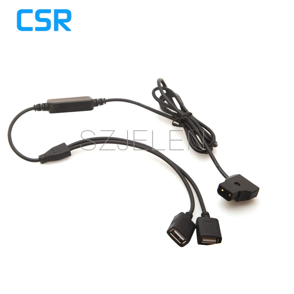 New P-Tap D-Tap Power Tap 14.8v Battery To Two Female USB 5v 2A DC Power Adapter