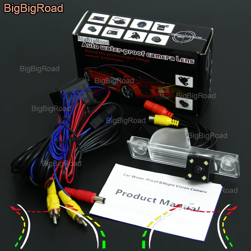 BigBigRoad Car Intelligent Dynamic Track Rear View Camera Night Vision Backup Reversing Camera For Roewe 350 /  MG GT