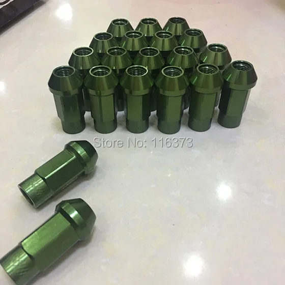 Light Weight 7075 Aluminum M12x1.5 Wheel rim lug nut For 1984-1987 Mercury Lynx extended length open end