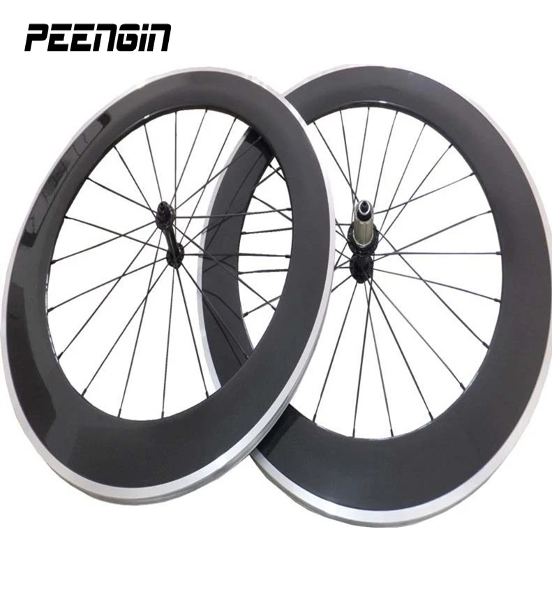 Carbon Alloy Clincher G/3 Wheels Aluminum Brake Suface Road 700C Rim Alu 90X23mm Novatec R13 R36 Straight Pull Hub Pillar Spoke