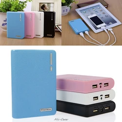 Double USB 4x 18650 Power Bank External Battery Charger DIY Box for Mobile Phone