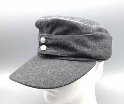 Gorra militar alemana WH EM oficial M43 PANZER, de campo de lana, color gris, WWII WW2