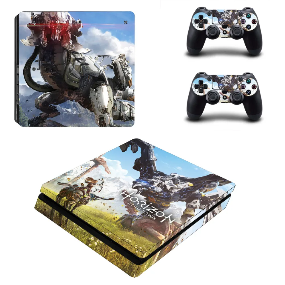 Horizon Zero Dawn PS4 Slim Skin Sticker For Sony PlayStation 4 Console and Controller For Dualshock 4 PS4 Slim Sticker Decal