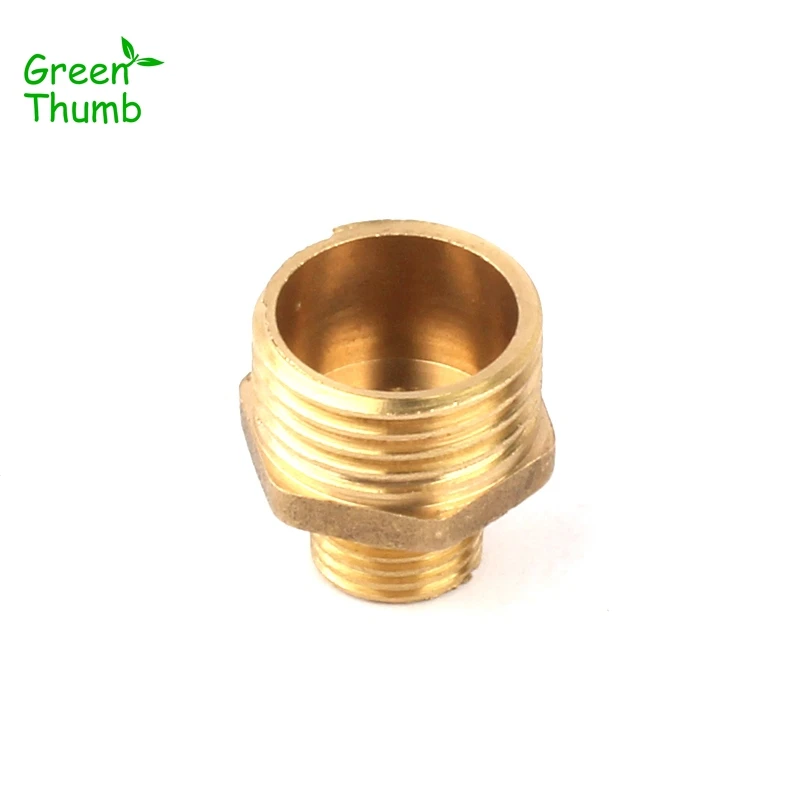 26pcs Green Thumb Brass Connector 1/4 Inch to 1/2 Inch Male Thread Brass Straight Joints for Home Garden Irrigation