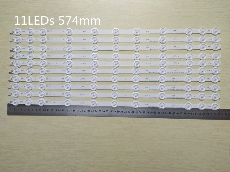 11 ламп 575 мм Светодиодная лента с подсветкой для систем TD K32DLV1H 32-дюймовые полосы комплект телевизисветодиодный светодиодных полос Innotek 32