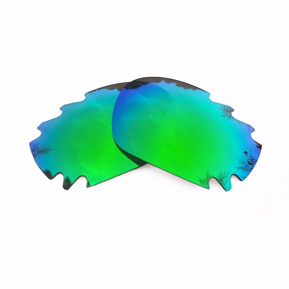 Green Mirrored&Midnight Sun Mirrored Polarized Replacement Lenses for Jawbone Vented Racing Jacket Frame 100% UVA & UVB