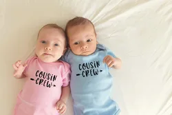 Cousin Crew  Newborn Baby Matching One Piece Outfits  Infant Baby Boys Girls Sister Brother Twins Bodysuit Summer