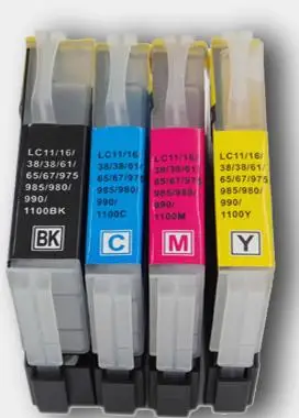 4x New compatible ink cartridge for brother LC980/LC38/LC1100/LC61/LC63/LC67