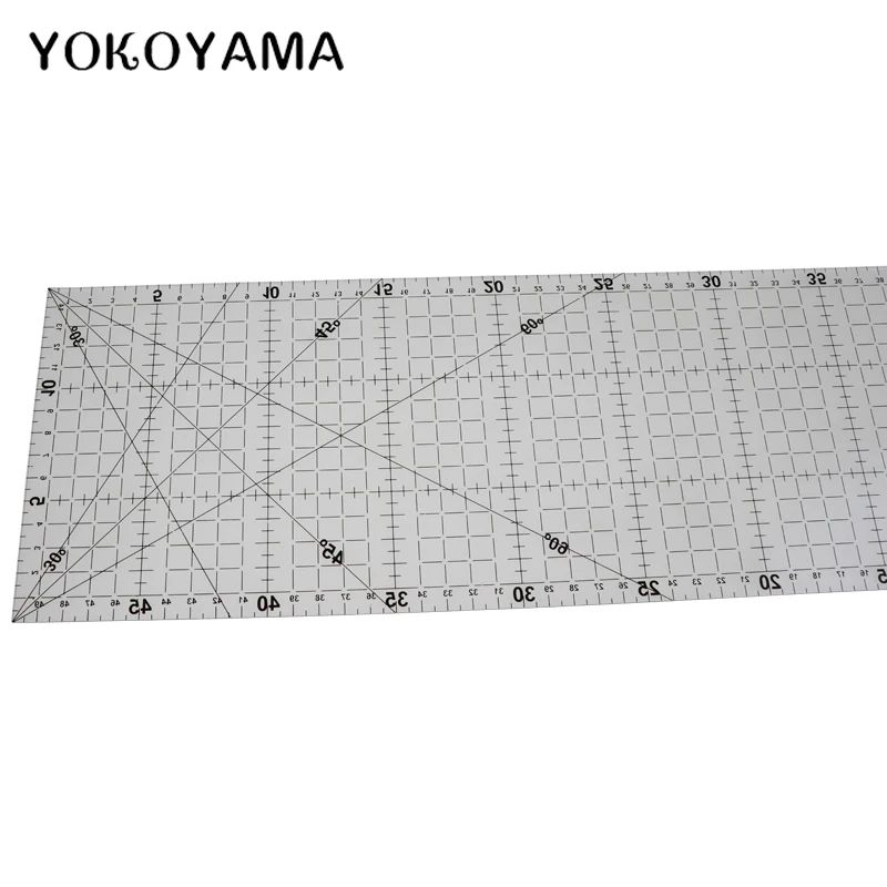 YOKOYAMA 15*50cm Sewing Patchwork Feet Tailor Yardstick Cloth Cutting Rulers High-Grade Acrylic Multi-function Clothing Ruler