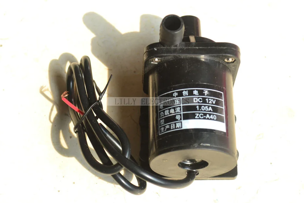 

Mini Brushless 12V DC Magnetic Hot Water Pump (0-65 degrees C) without Thread ZC-A40