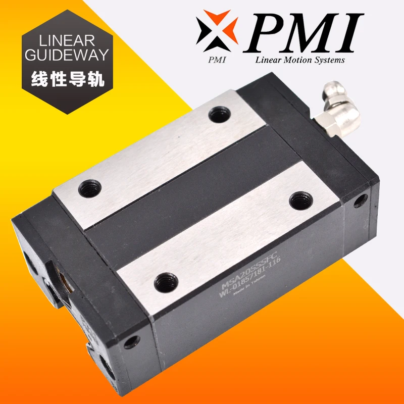 2 Stück Original Taiwan PMI MSA20S MSA20SSSFC N Linearführungsschlitten für CO2-Lasermaschine CNC-Fräse MSA20S-N – Detail 9