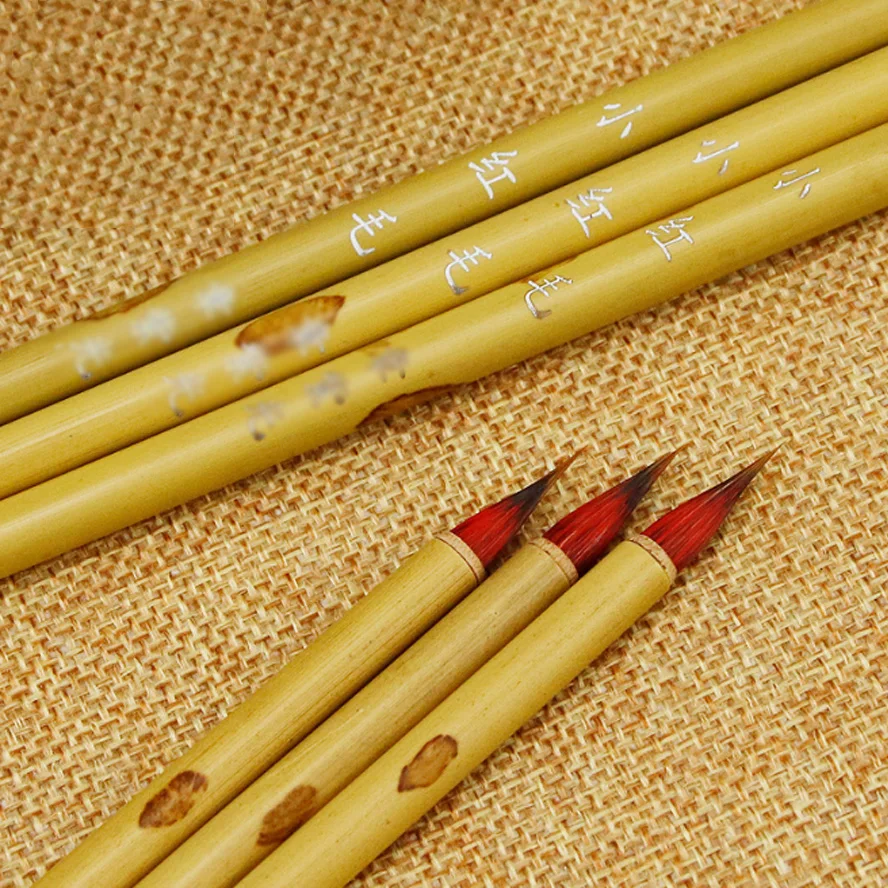 

1 piece small chinese calligraphy brush red brush for painting calligraphy art school supplies