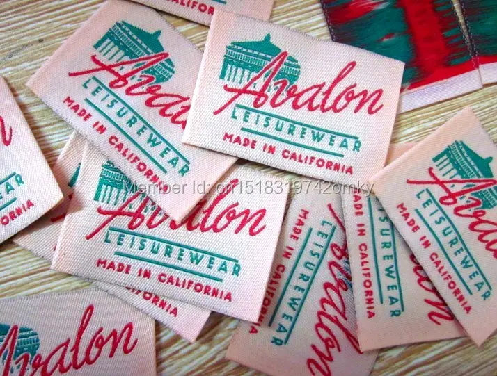 

Free shipping custom clothing woven tags/labels garment printed labels/hang tag/brand/main labels 1000 pcs/lot with cut and fold