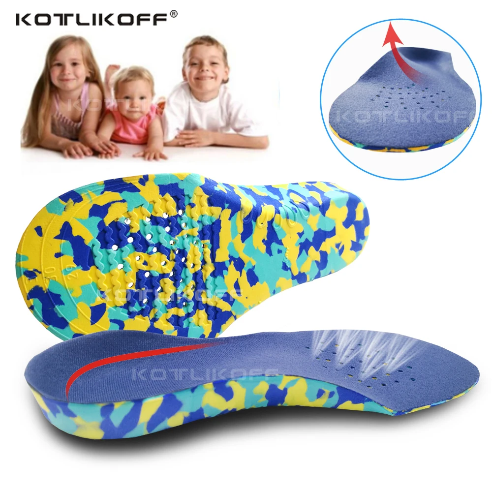 KOTLIKOFF Children Arch Support Orthopedic Insoles for Kid Flat Foot Sport Running Sneaker Correction Shoes Cushion Inserts Pads