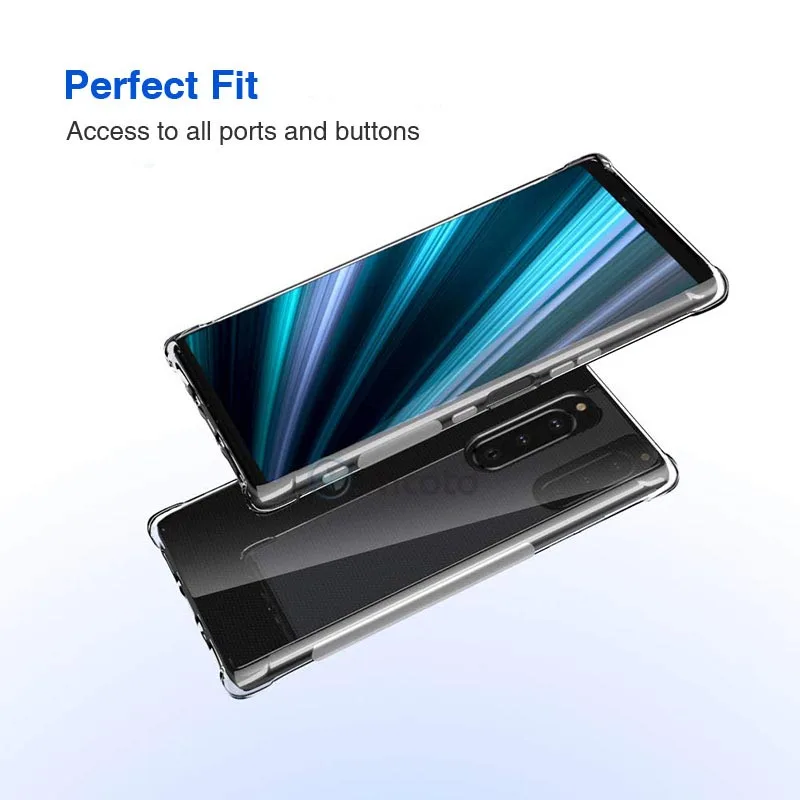 TPU Silicone Case For Sony Xperia 1 10 plus L3 Ultra thin Clear Transparent Phone back cover for Sony Xperia XZ3 XZ2 XZ XZ1 XA1