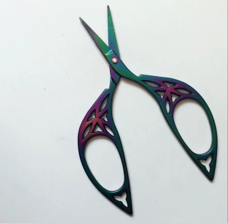 2pcs lot european vintage style scissors stainless steel antique coated sewing scissor