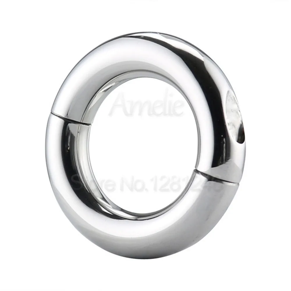 New 6 Size Stainless Steel Penis Ring Ball Stretcher Delay Lasting Metal Cock Ring Scrotum Restraint Testicular Sex Toys for Men