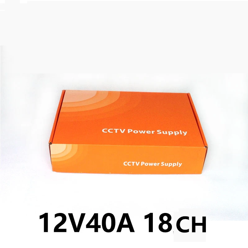 18CH 12V 40A CCTV Power Supply Box / 12V 40a 480W Monitor Power Supply AUTO-RESET / Switch Power Supply 18 Port CCTV Cameras