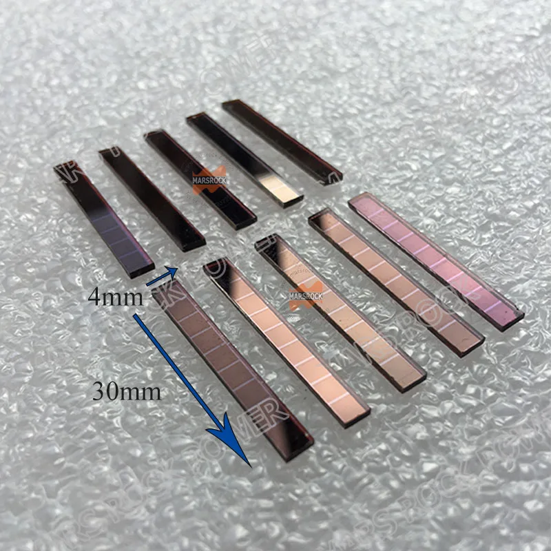 30x4mm 3.3V 2uA dim light Thin Film Amorphous Silicon Solar Cell ITO glass for indoor Product,calculator,toy,0-3V battery