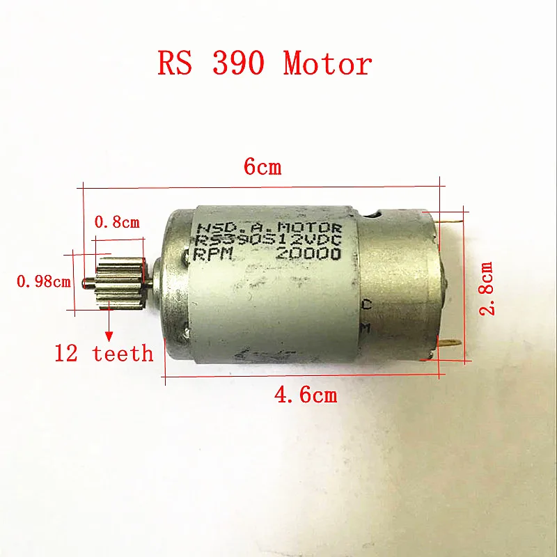 Motor de motor de carro de controle remoto elétrico para crianças 12v dc, motocicleta elétrica kid 6v dc motor elétrico, motor 570 550 380 390