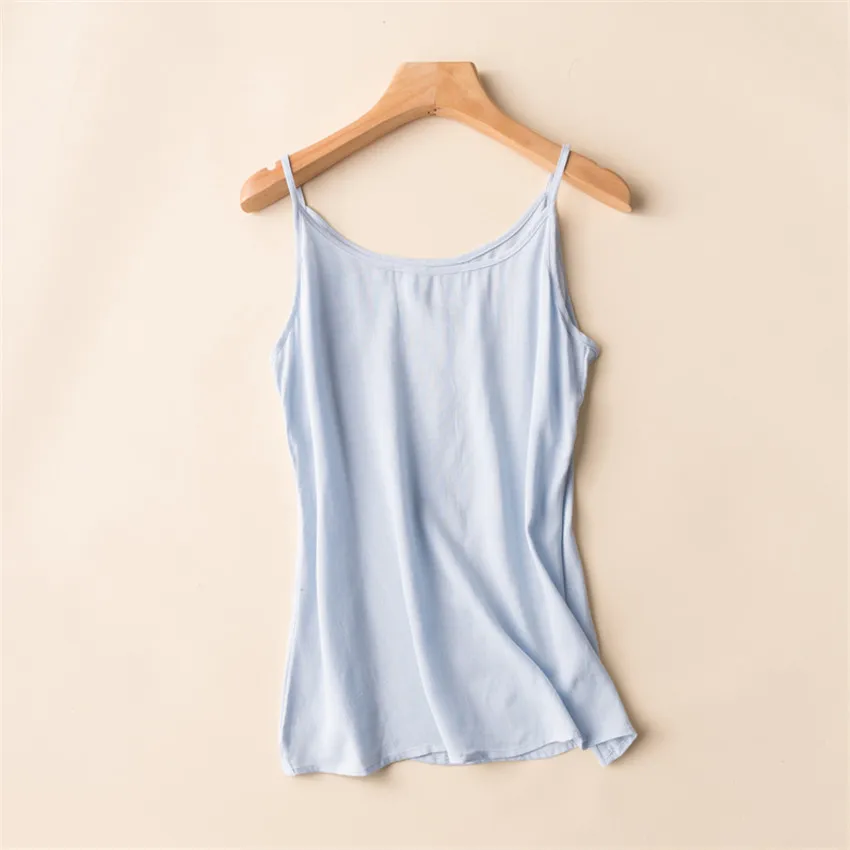 Gowyimmes 2019 Big Size S-4XL Women Cotton Linen Tank Sexy Sling Vest Crop Tops Lady Summer OutfitsTank Brief Bottomings PD394