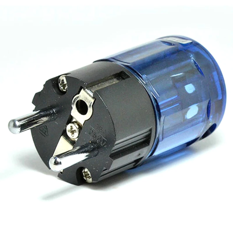 HI-end Hifi Audio Rhodiumbeschichteter Schuko EU-Netzstecker P-037E + C-037 IEC-Steckeradapter für DIY-Stromkabel – Detail 1